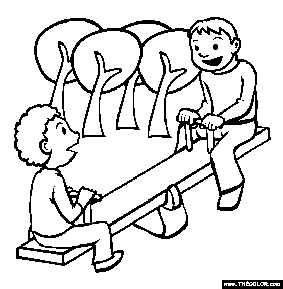 Recess Coloring Page