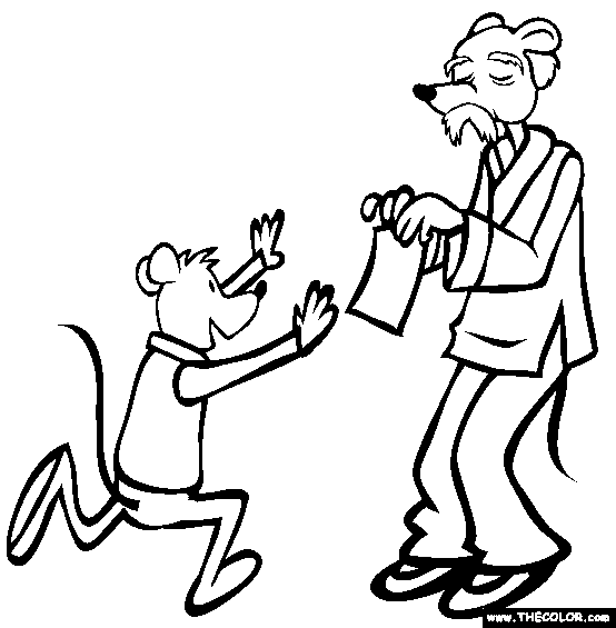 Young and Old Rat Coloring Page
