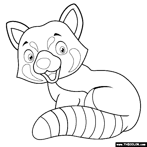 Red Panda Coloring Page