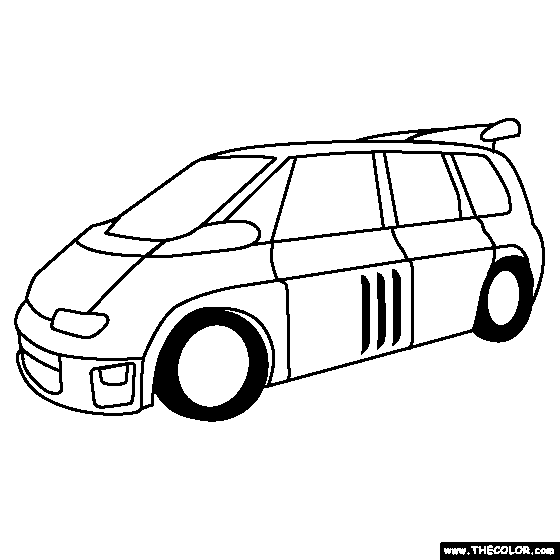 Renault Espace F1 online coloring page