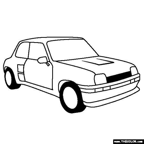 Renault R5 Turbo II coloring page