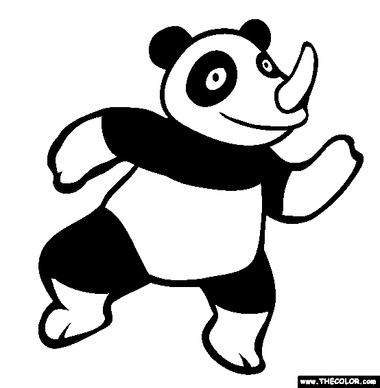 Rhino Panda Coloring Page