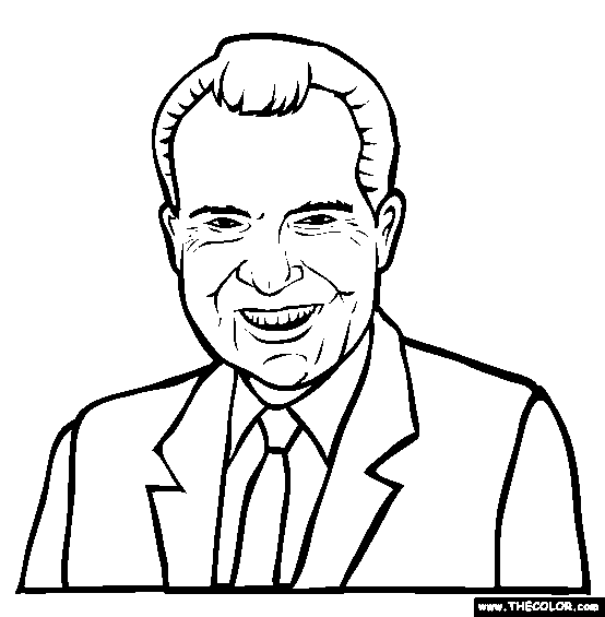 Richard M Nixon Coloring Page