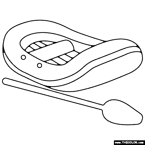 River Raft Coloring Page