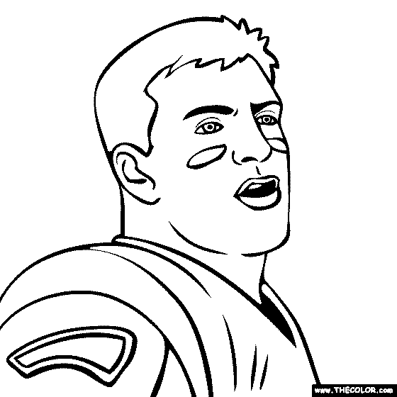 Rob-Gronkowski Coloring Page