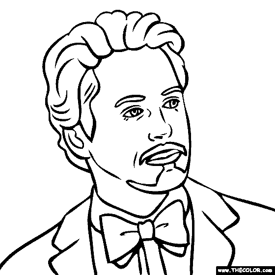 Robert Downey Jr Coloring Page