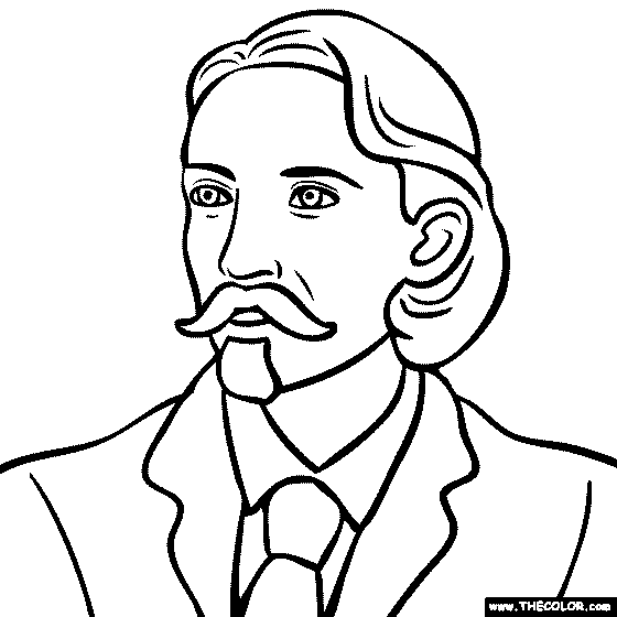 Robert Louis Stevenson Coloring Page