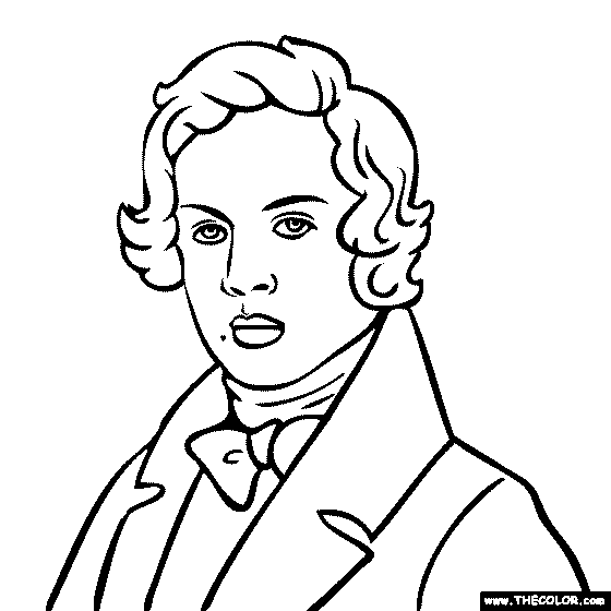 Robert Schumann Coloring Page