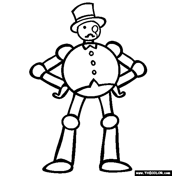 Robot Costume 2 Coloring Page
