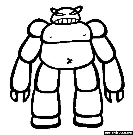 Robot Costume 3 Coloring Page
