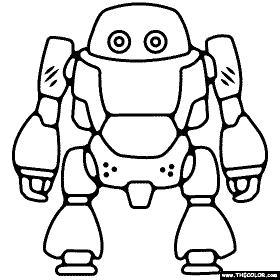 Robot Coloring Page