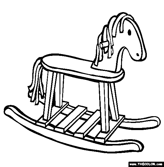 Rocking Horse Coloring Page