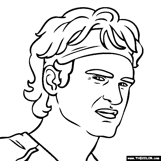 Roger Federer Coloring Page