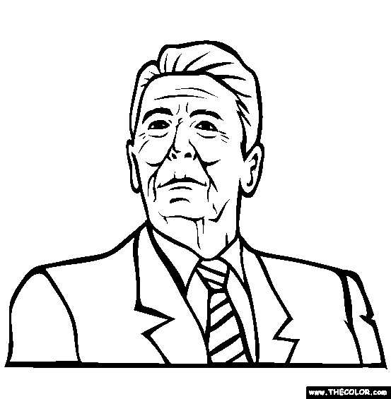 Ronald Reagan Coloring Page