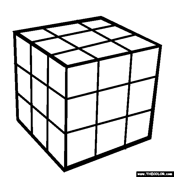 Rubiks Cube Coloring Page