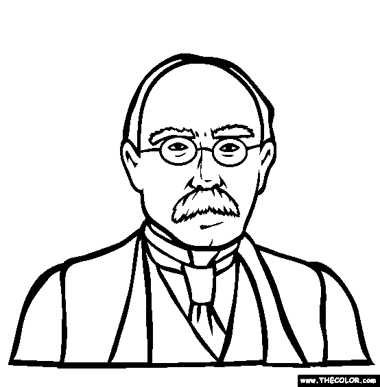 Rudyard Kipling Coloring Page