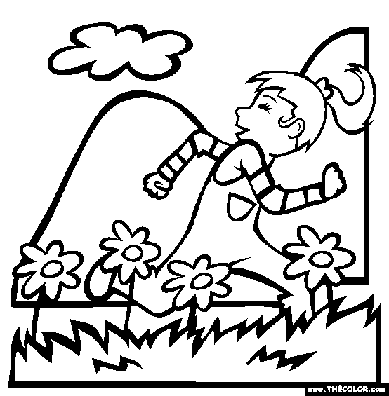 Running Coloring Page