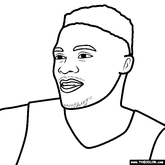 Russell Westbrook Coloring Page