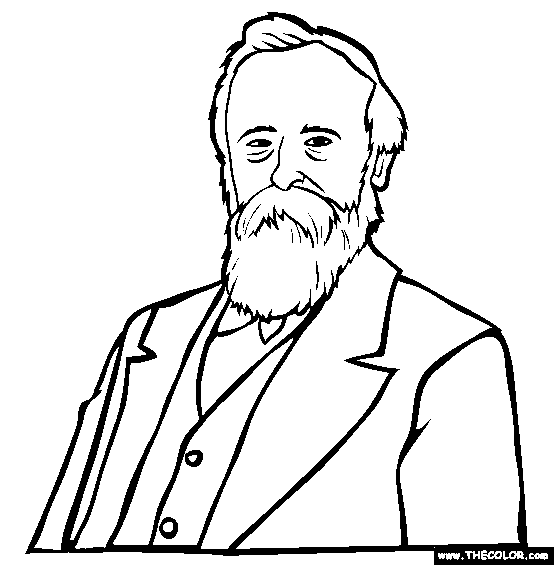 Rutherford B Hayes Coloring Page