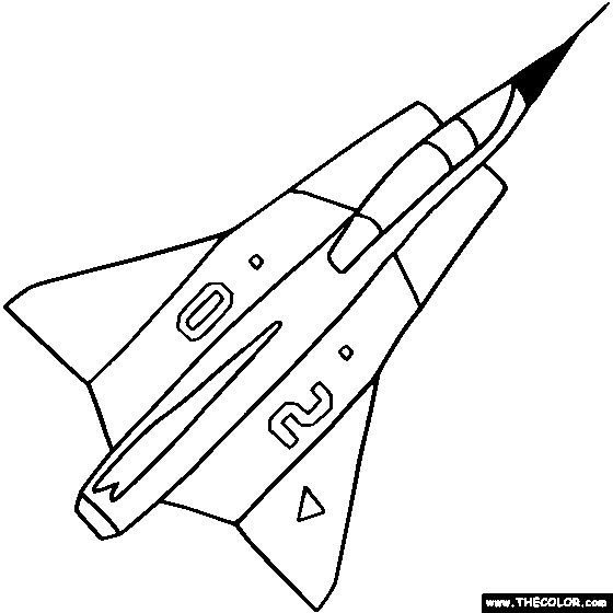 Saab 35 Draken jet fighter aircraft coloring