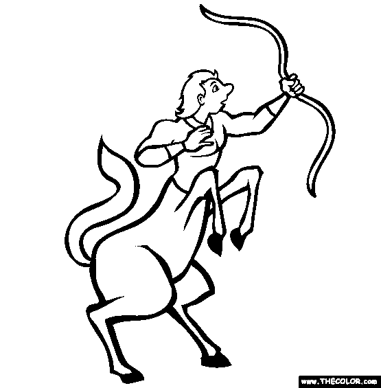 Sagittarius Coloring Page