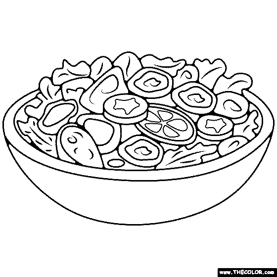 Salad Coloring Page