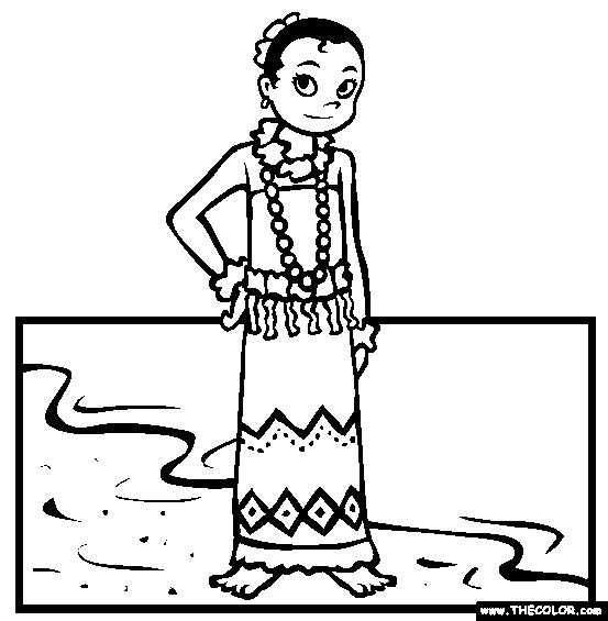 Samoa Coloring Page