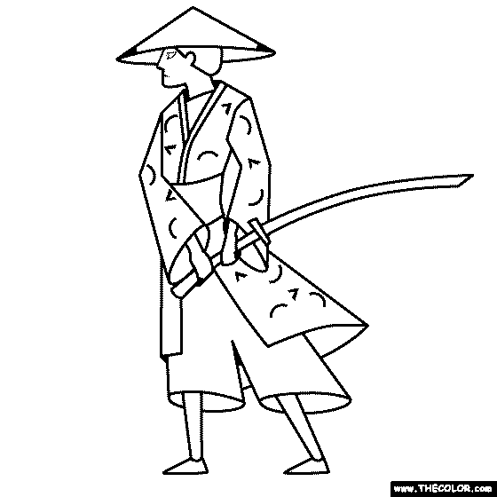 samurai warrior coloring pages