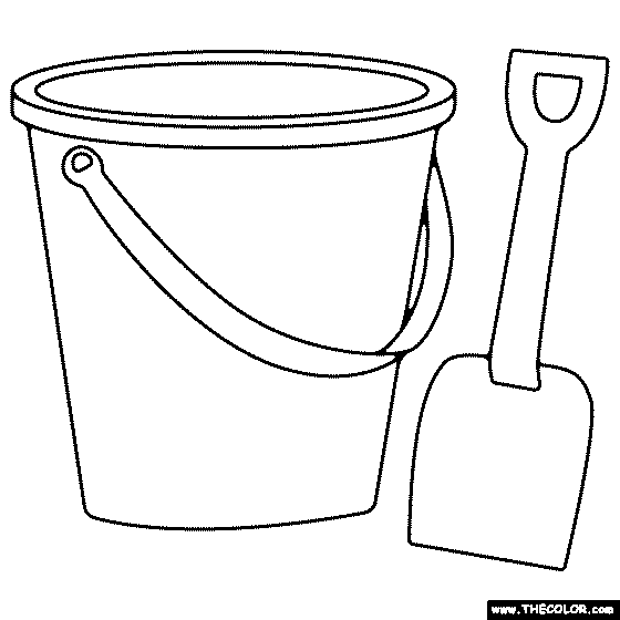 Sand Bucket Coloring Page