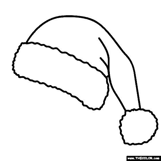 Santa Hat Coloring Page