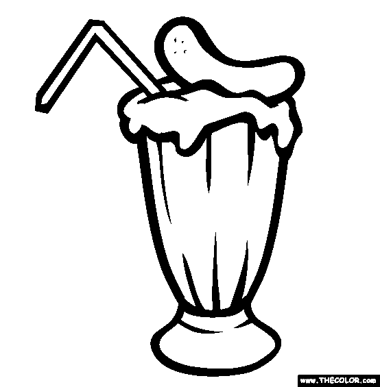 Sausage Milkshake Coloring Page