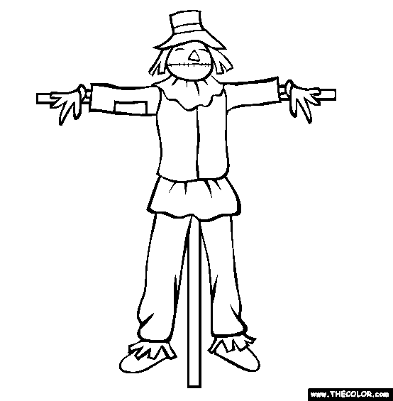 Scarecrow Coloring Page