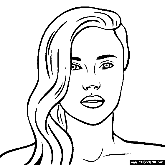 Scarlett Johansson Coloring Page