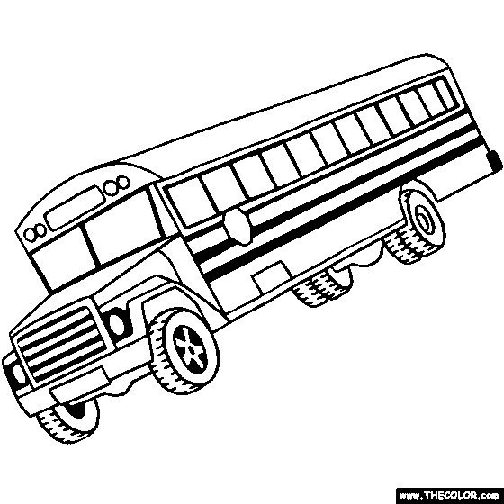 School Bus Online Coloring Page