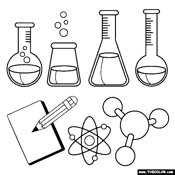 Science Experiment Coloring Page