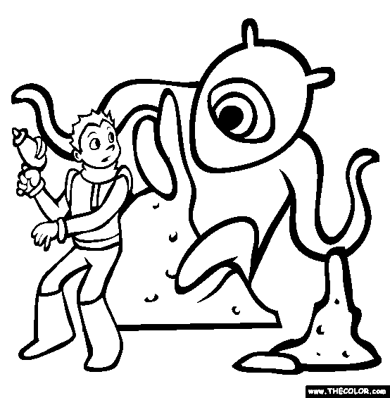 Scifi Coloring Page