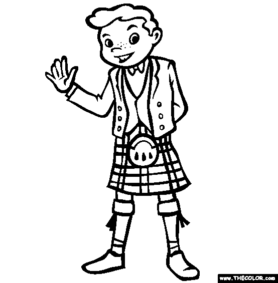 Scotland Coloring Page