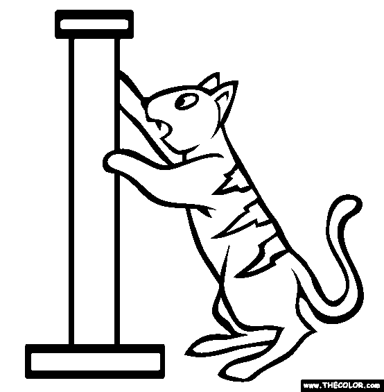 Scratching Post Coloring Page