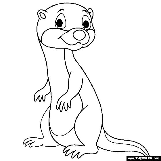 Sea Otter Coloring Page