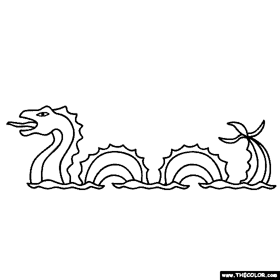 Sea Serpent Coloring Page