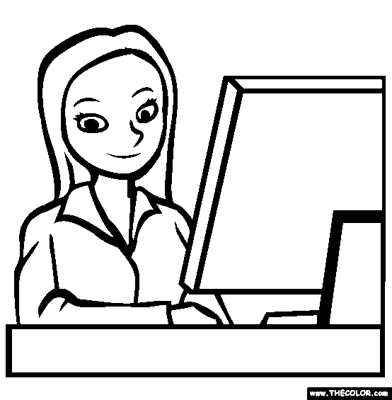 Secretary Coloring Page