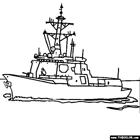 Sejong the Great Korean Destroyer Ship Coloring