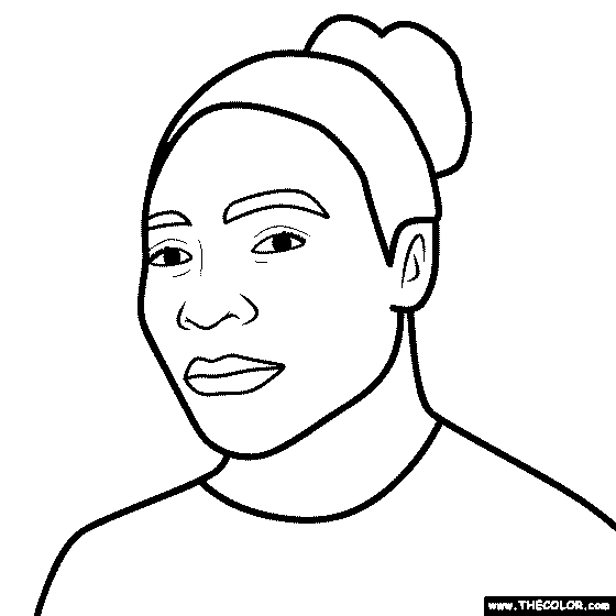 Serena Williams Coloring Page