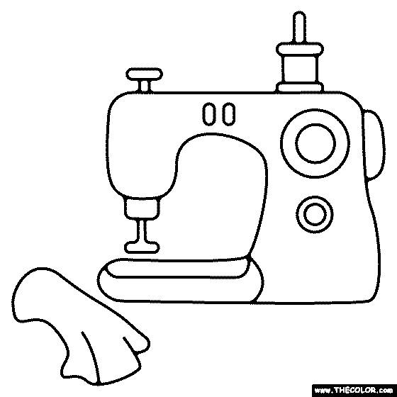 Sewing Machine Coloring Page