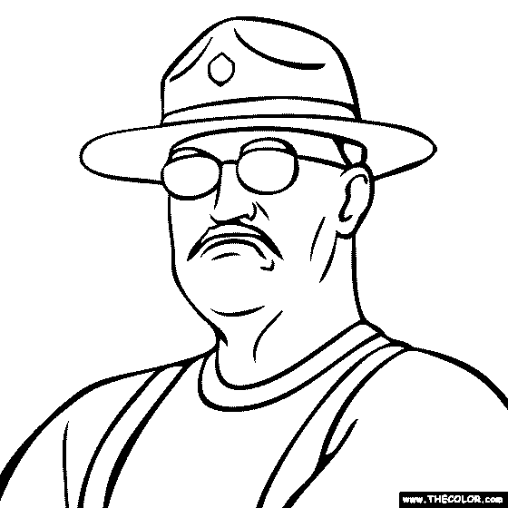Sgt. Slaughter Coloring Page