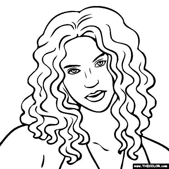Shakira Coloring Page