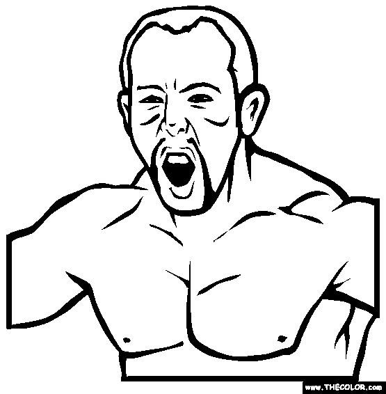 Shane Carwin UFC Fighter Online Coloring Page
