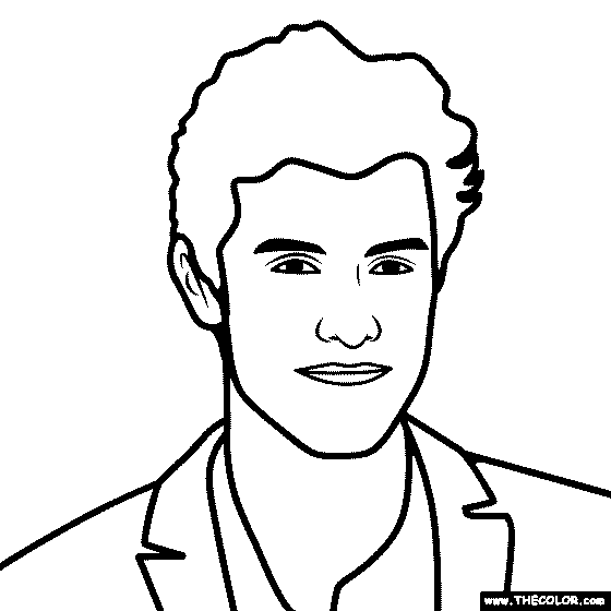Shawn Mendes Coloring Page