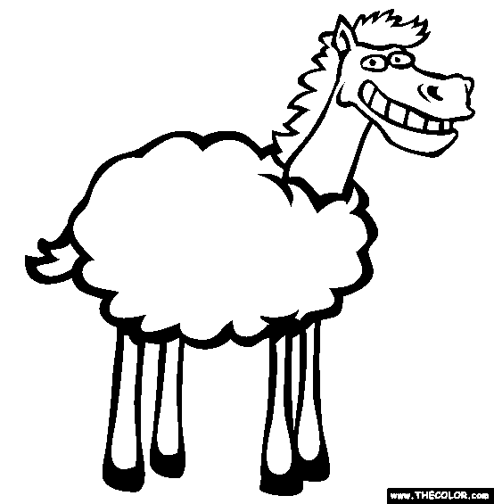 Sheephorse Coloring Page
