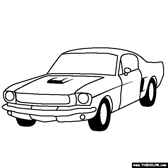 Shelby GT350 Mustang Muscle Car Coloring Page